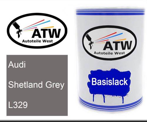 Audi, Shetland Grey, L329: 500ml Lackdose, von ATW Autoteile West.